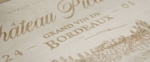 Dettaglio di una cassa di Château Picard dalla varietà Bordeaux
